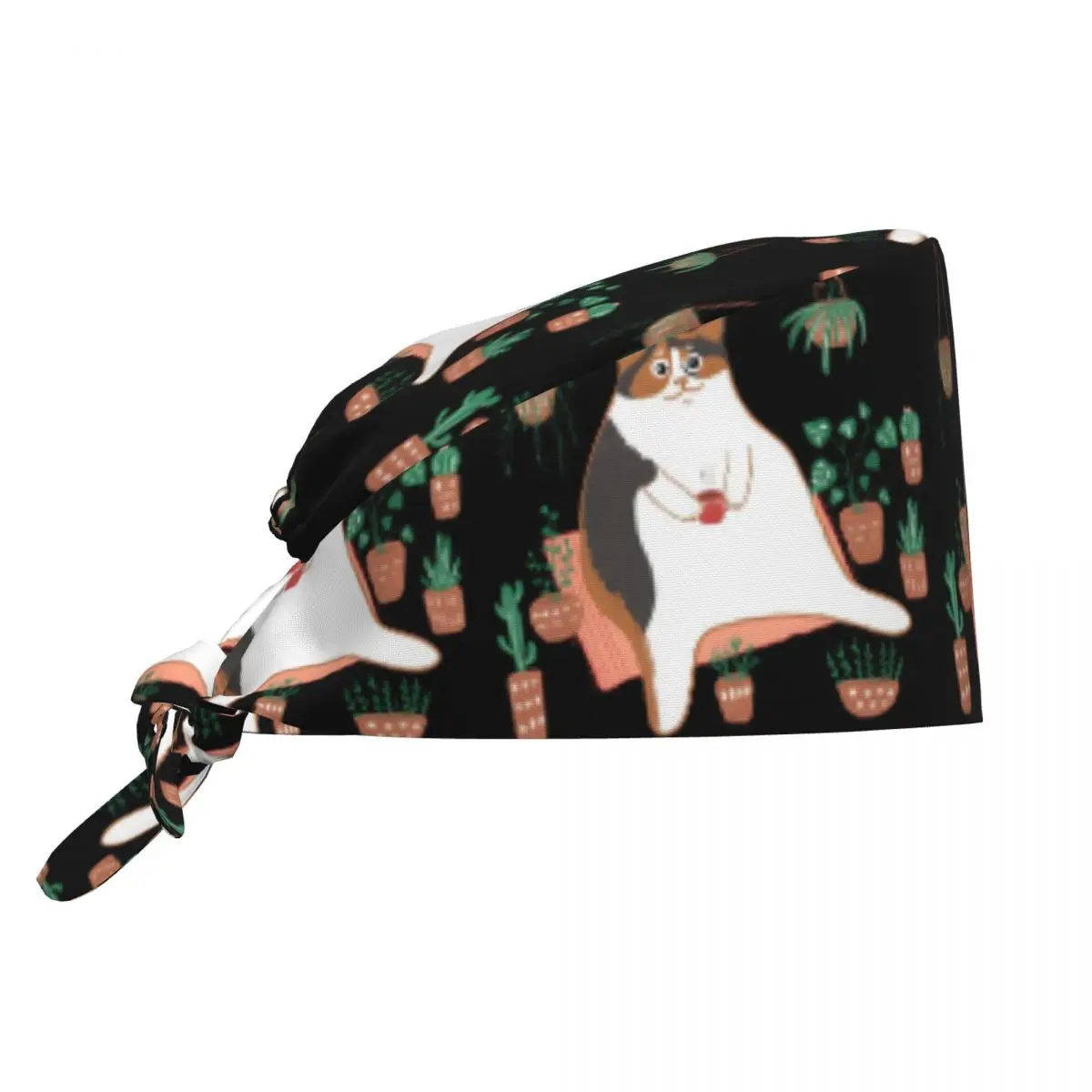 Plant Pot - Topi Bedah Unisex Motif Kucing Calico