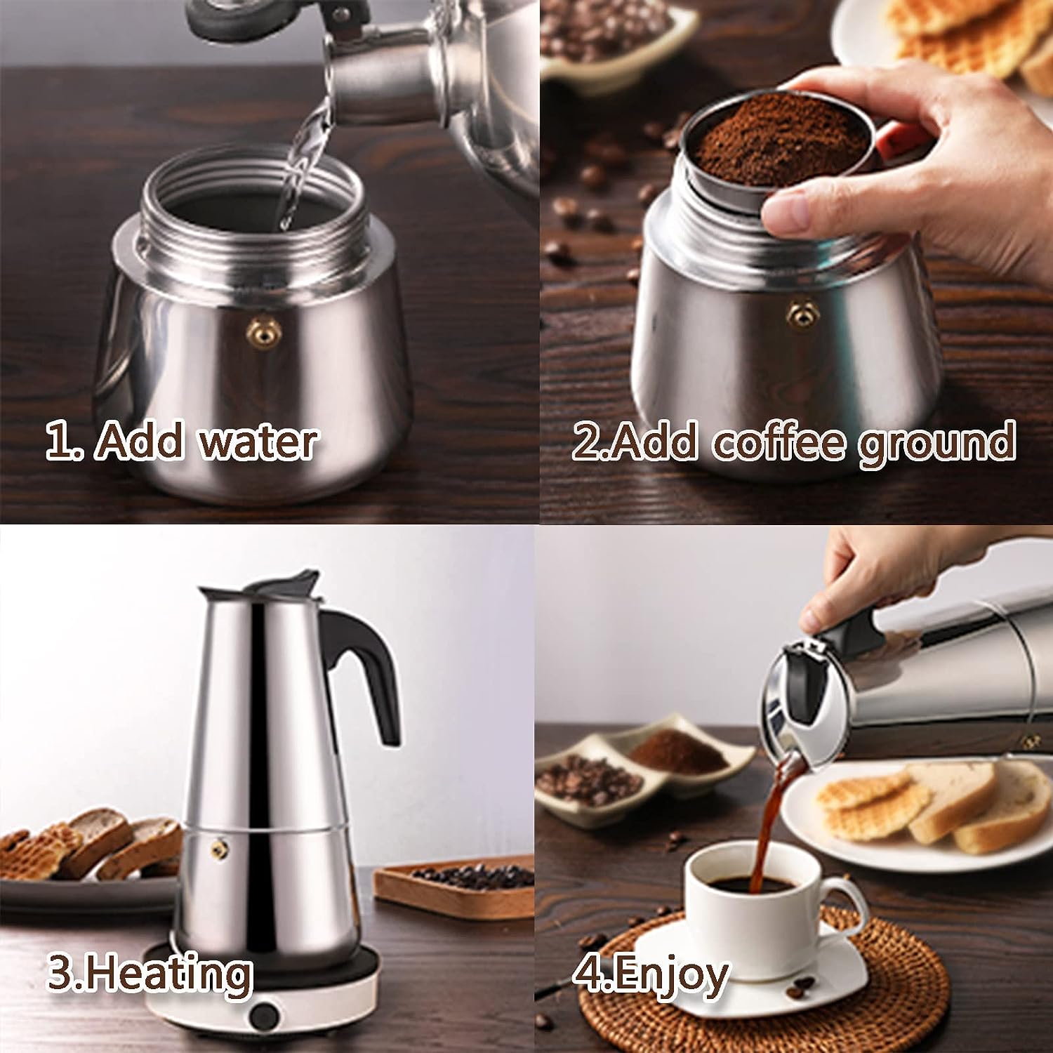 Cangkir kopi Moka, cangkir 4/6 - Pothos ulasan dan harga